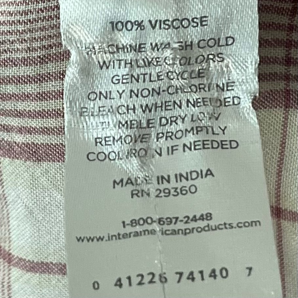 Dip Oversized Button Down Plaid Blouse Asymmetrical Size 2xl - Picture 7 of 7